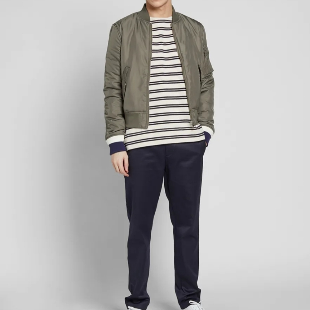 Acne Striped Navy and White Jersey
